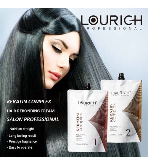 Lourich Professional Keratin Complex Neutralizer Hair Rebongding Cream Set